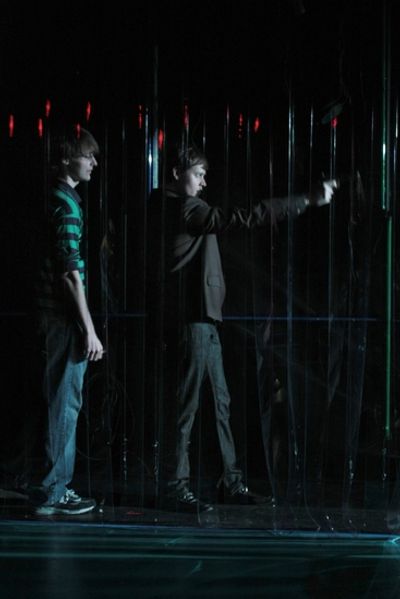 Director Alex Burns and Billy Wheelan as Henri Gabler Photo